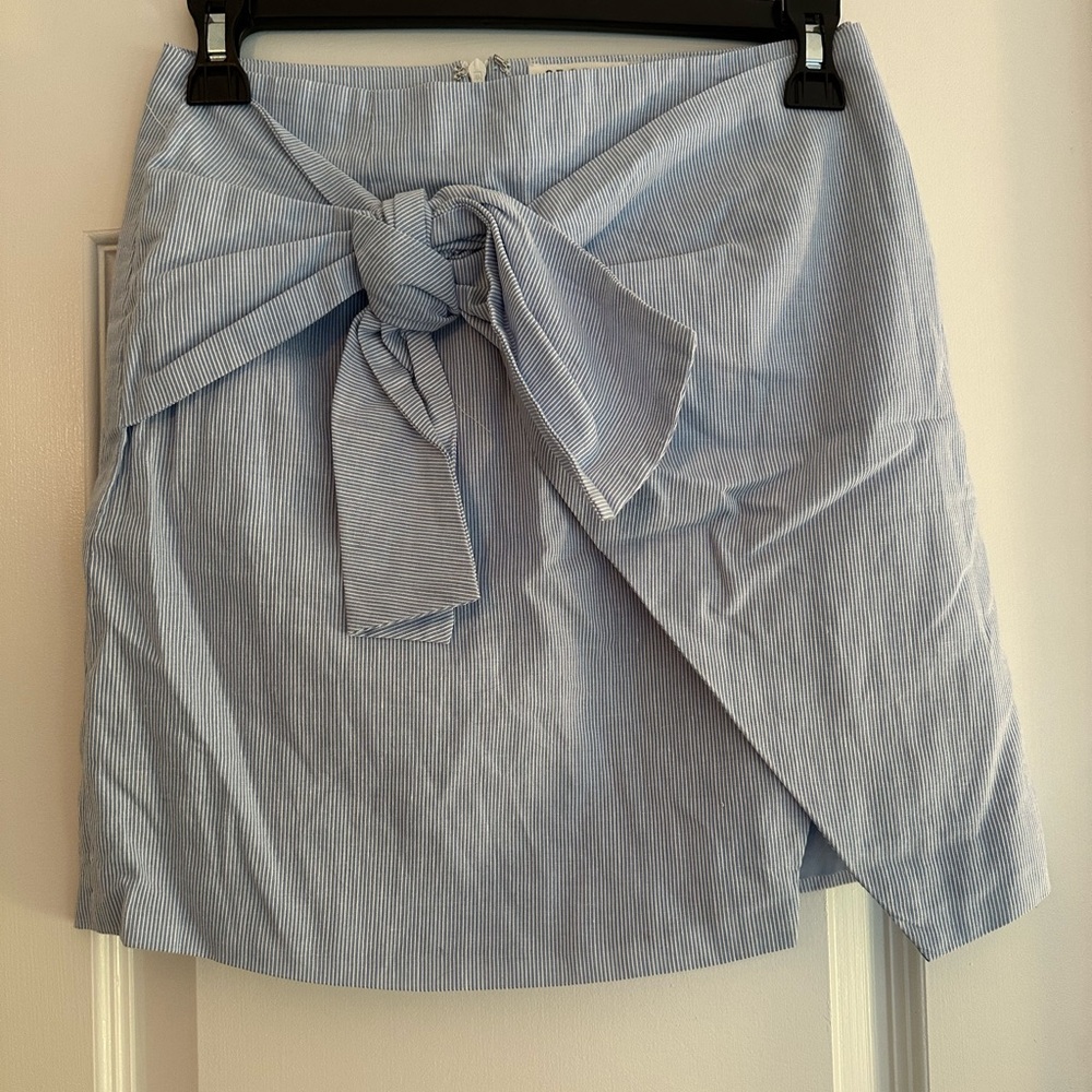 Small blue and white striped skirt